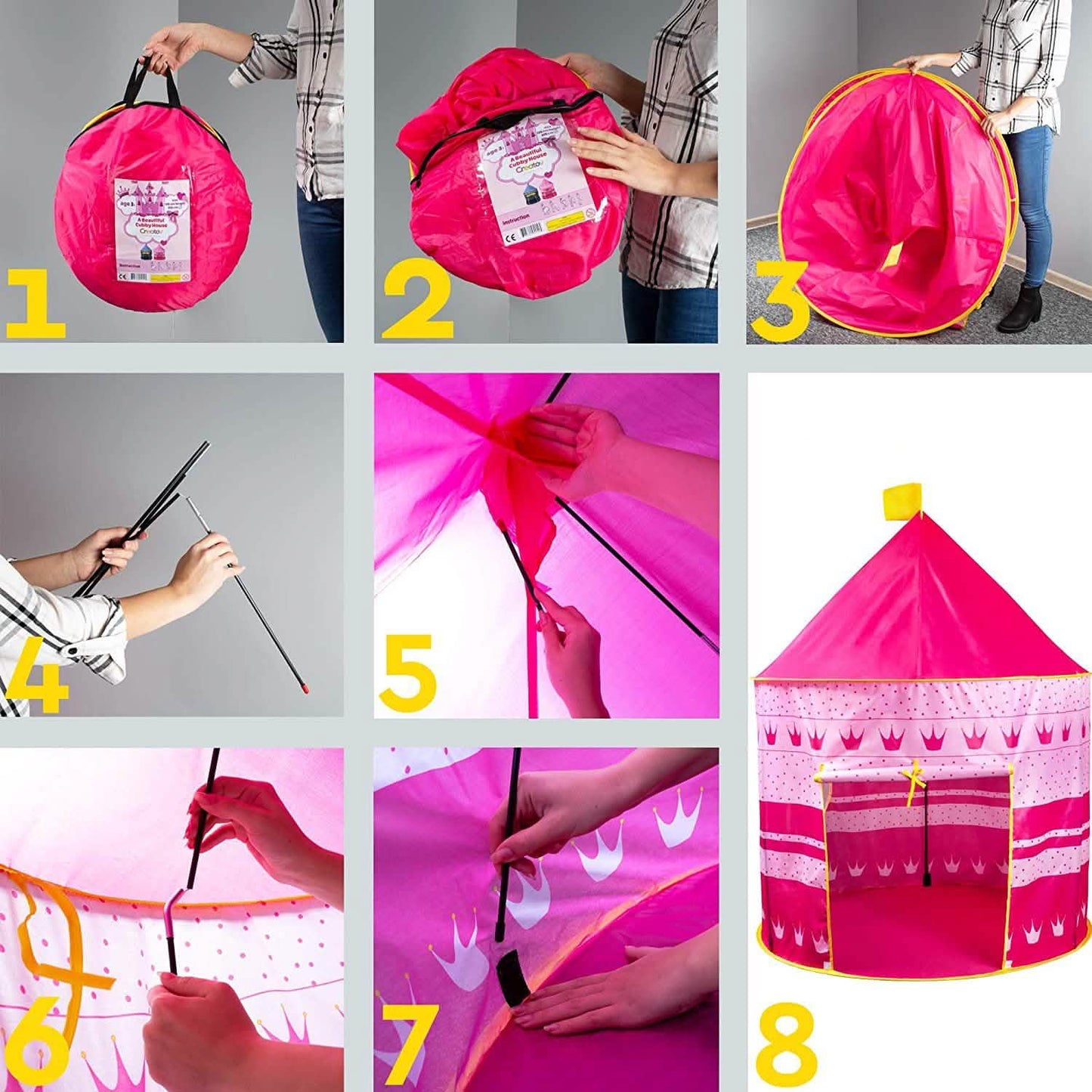 Fashion Children's Toys Gaming Play House Princess Castle Tent