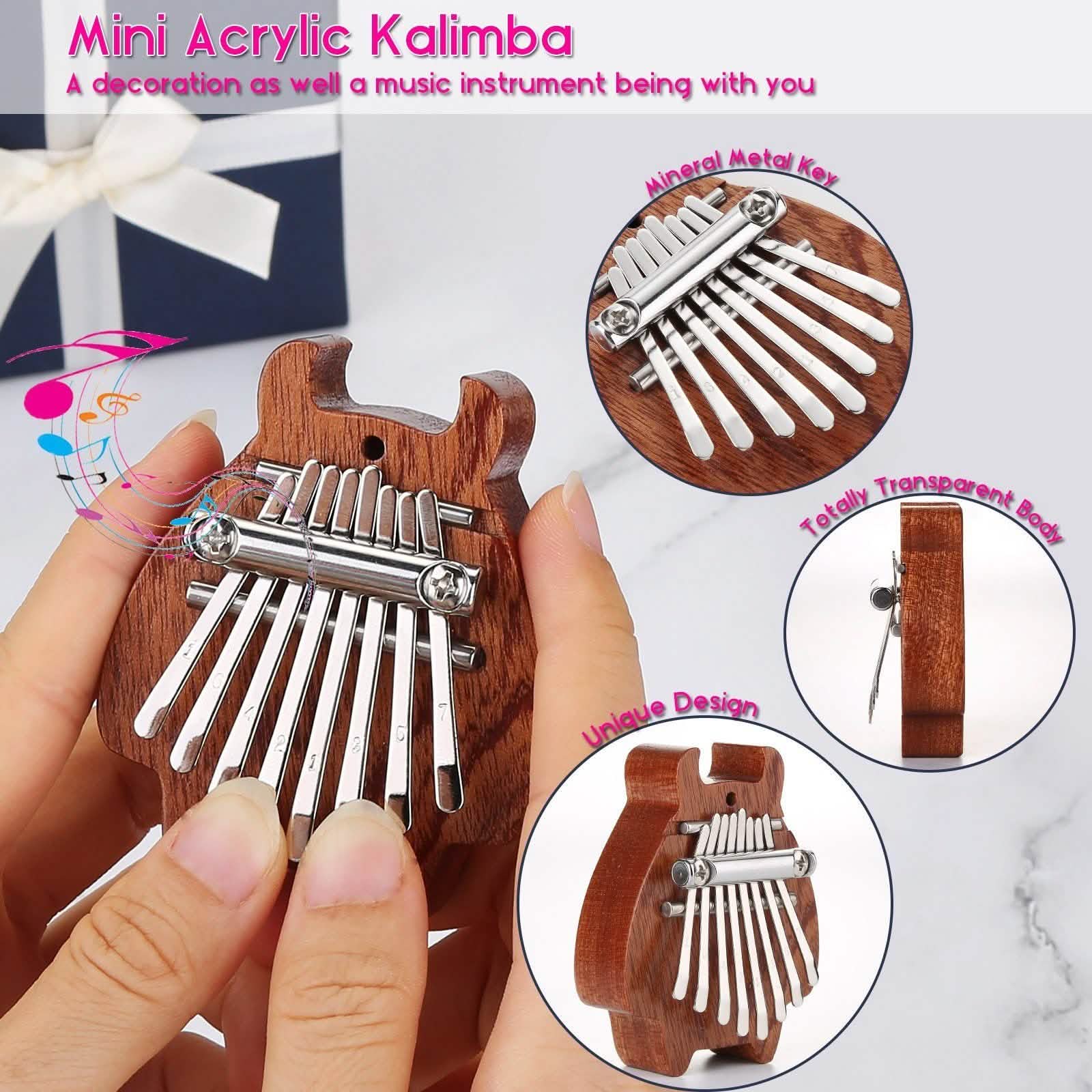 2-Pack: Finger Thumb Piano Mini Kalimba with 8 Keys