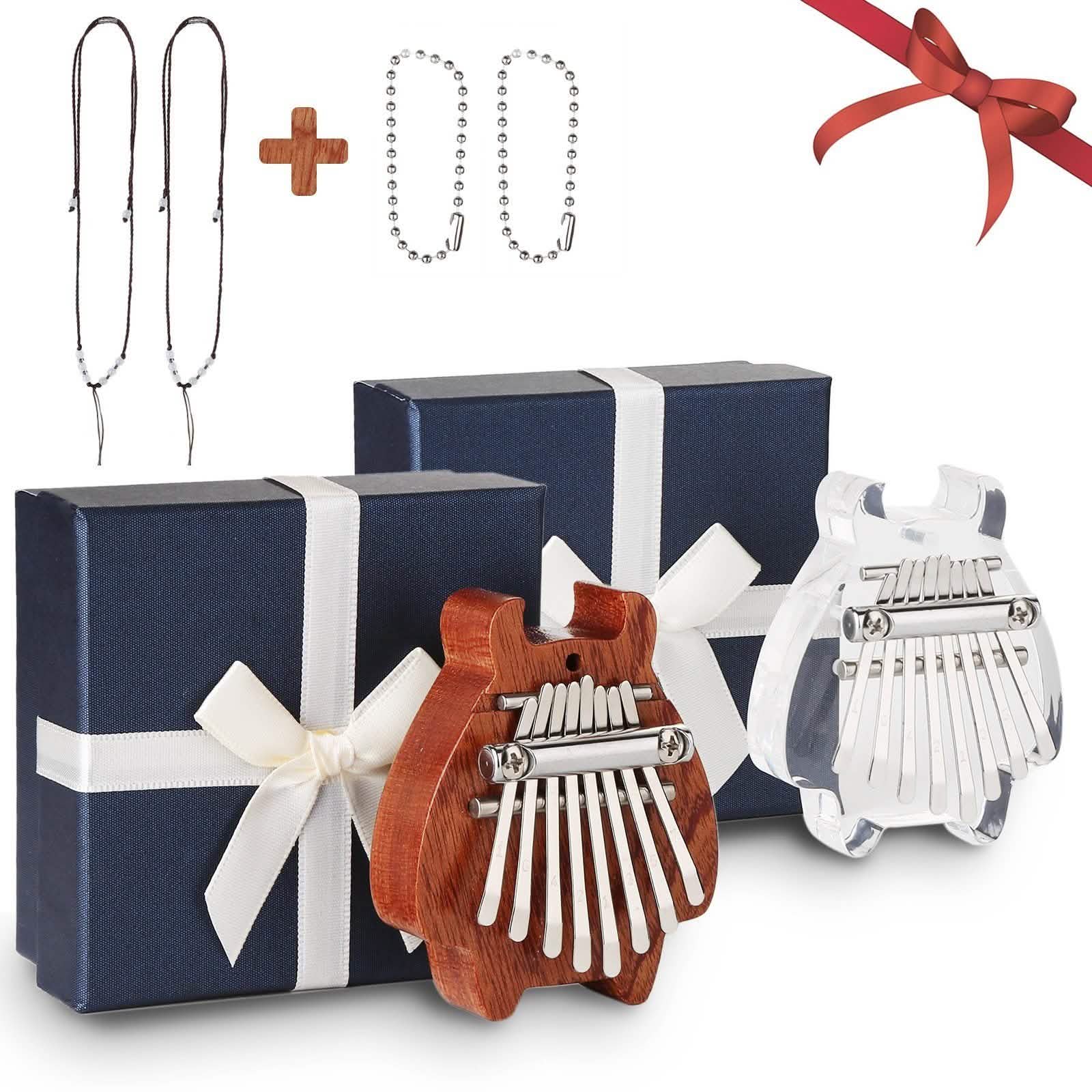 2-Pack: Finger Thumb Piano Mini Kalimba with 8 Keys