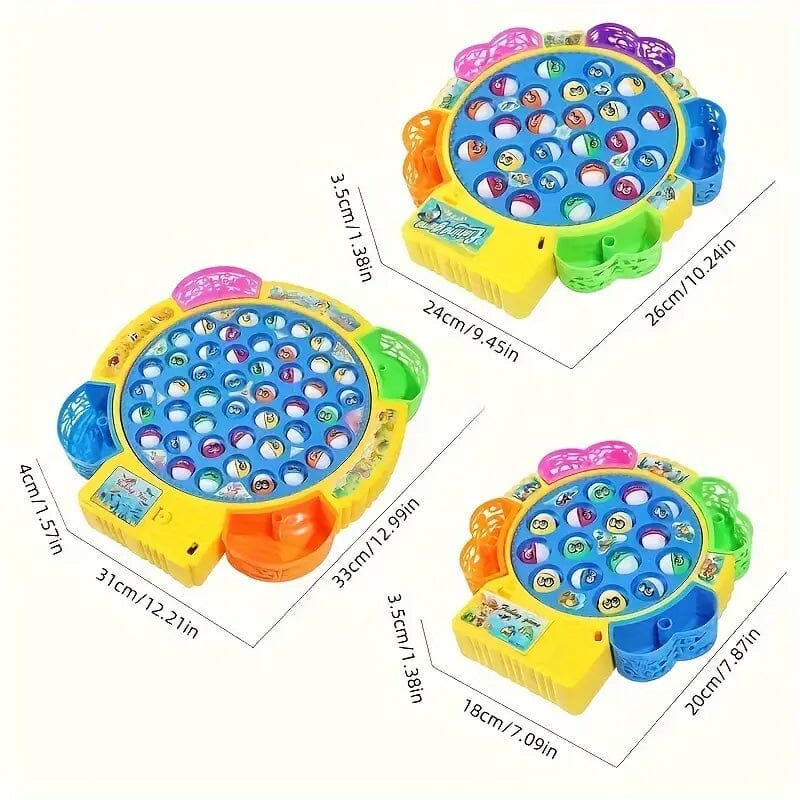 Electric Music Spinning Fishing Disc Toy Set