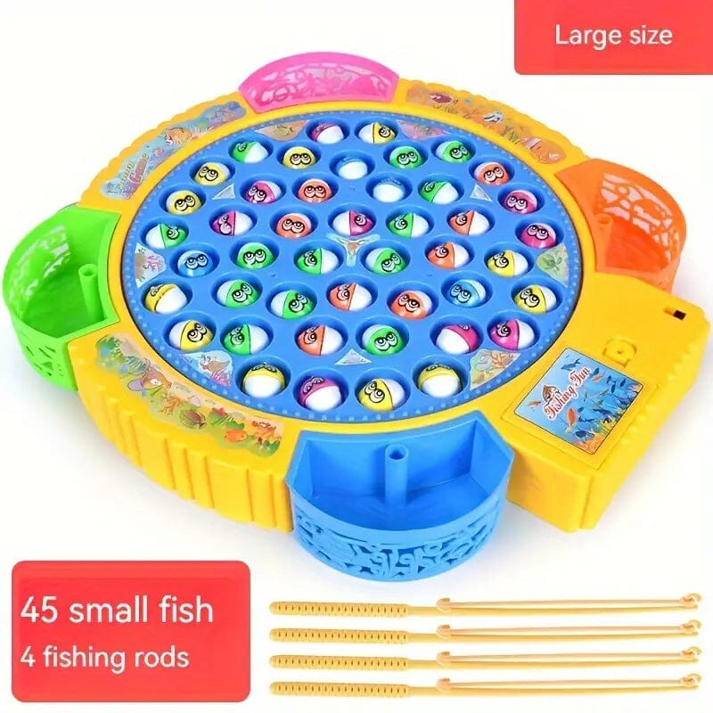 Electric Music Spinning Fishing Disc Toy Set
