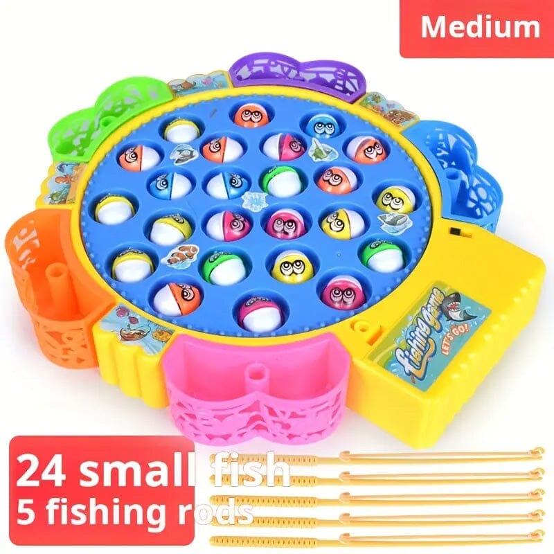 Electric Music Spinning Fishing Disc Toy Set