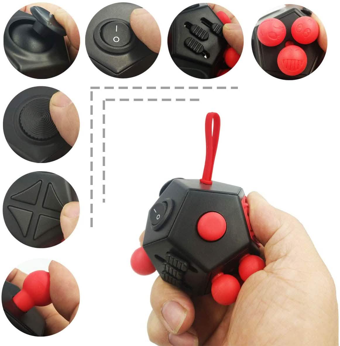 Fidget Dodecagon ‚Äì12-Side Fidget Cube Relieves Stress and Anxiety Anti Depression Cube