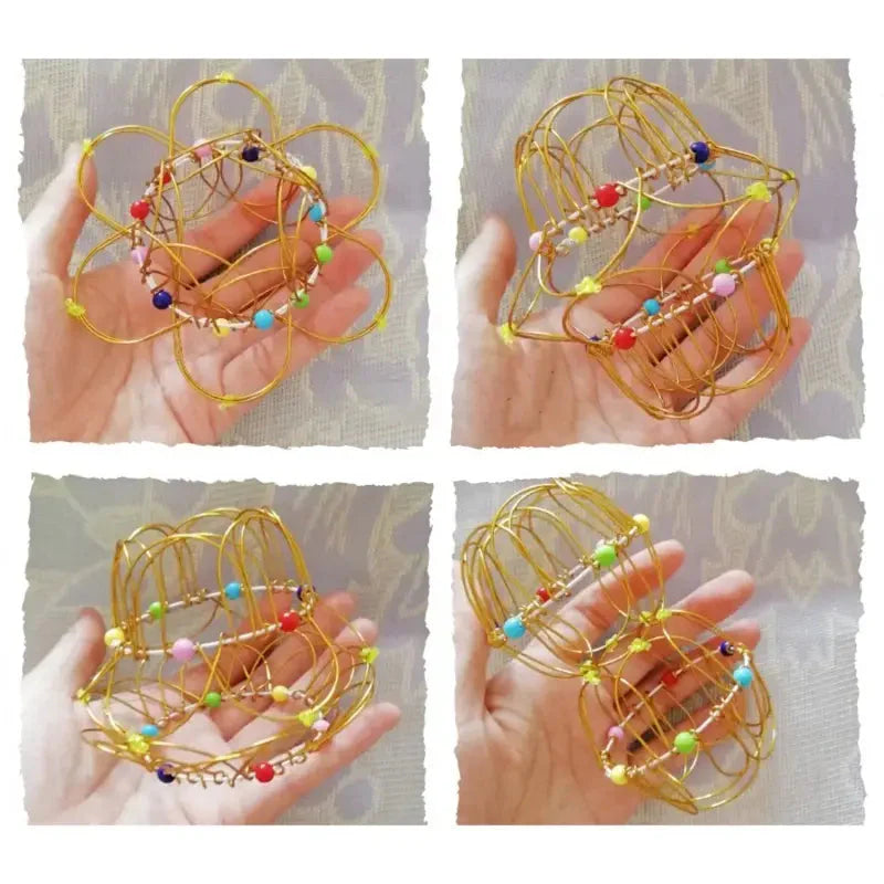Mandala Decompression Flower Basket & Steel Ring Sensory Toys