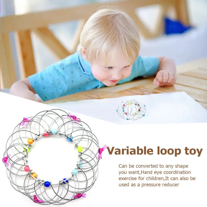 Mandala Decompression Flower Basket & Steel Ring Sensory Toys
